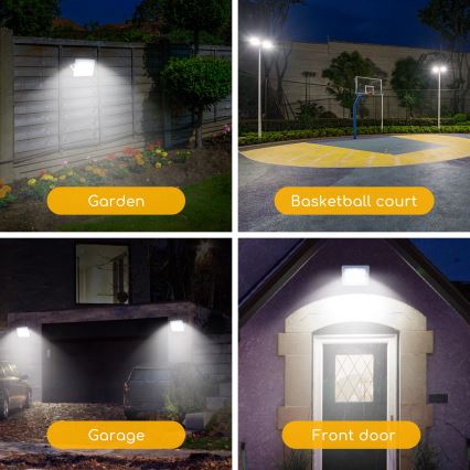 Aigostar - LED-valonheitin LED/200W/230V harmaa 6500K IP65