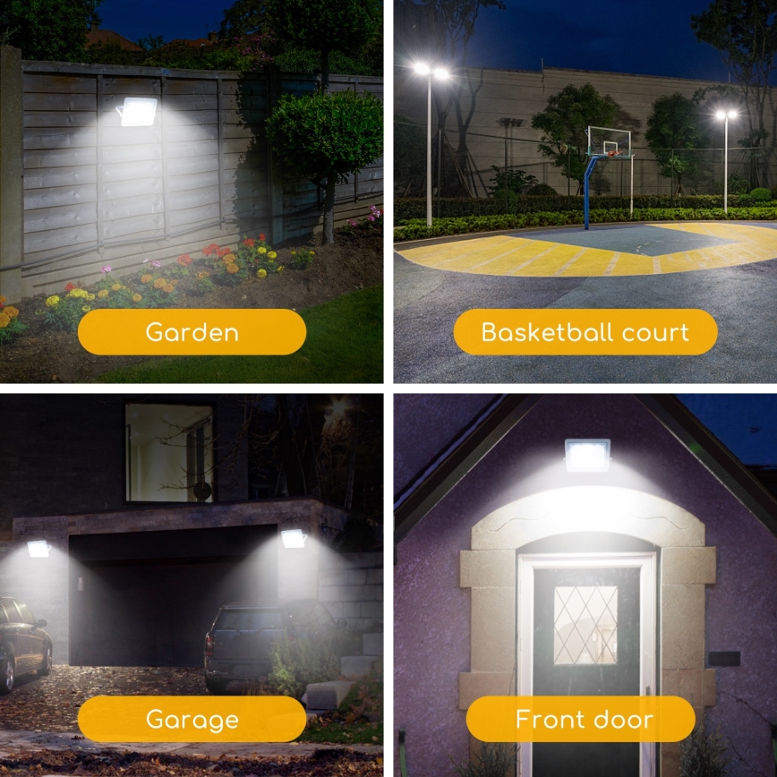 Aigostar - LED-valonheitin LED/200W/230V harmaa 6500K IP65