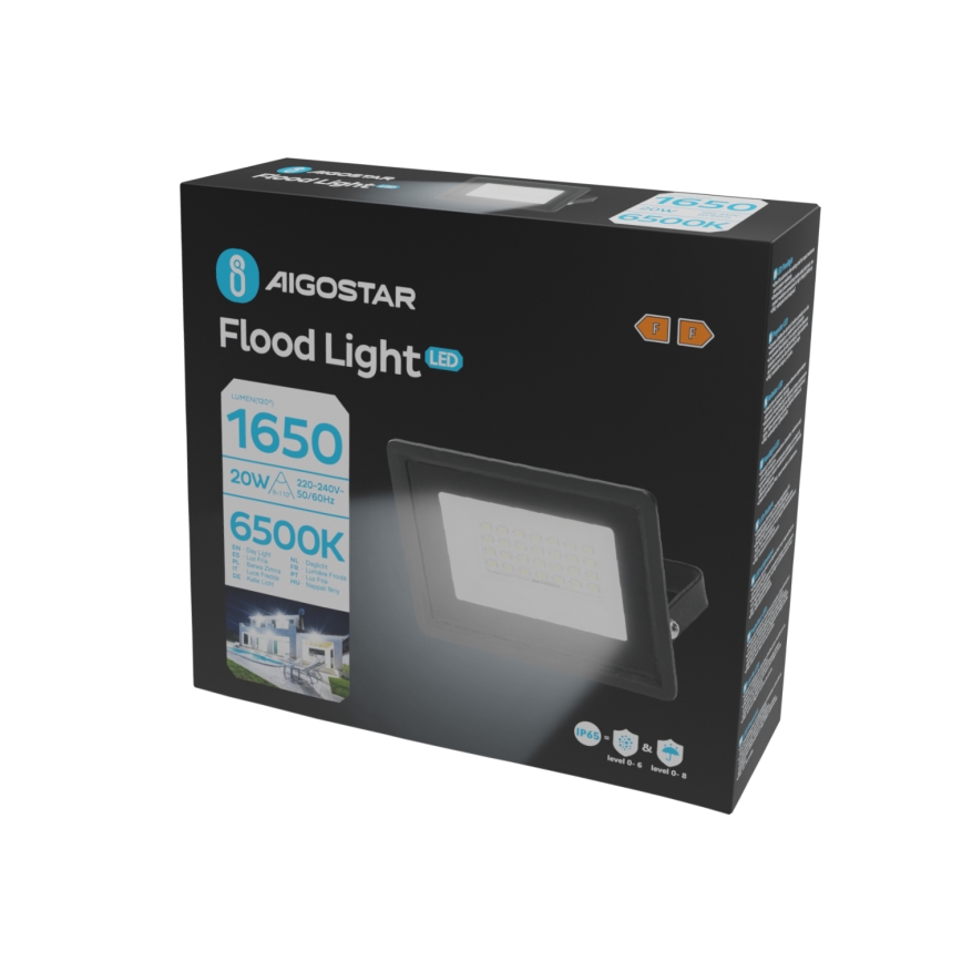 Aigostar - LED-valonheitin LED/20W/230V 6500K IP65