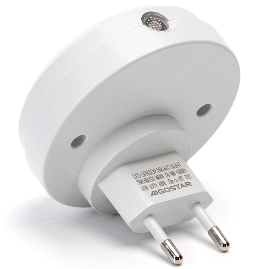 Aigostar - LED Yövalo hämärätunnistimella LED/0,5W/230V 6500K