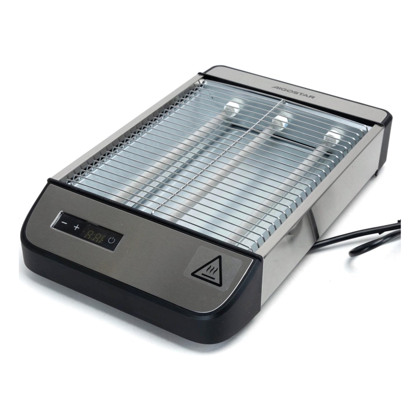 Aigostar - leivänpaahdin 840-1000W/230V mattakromi