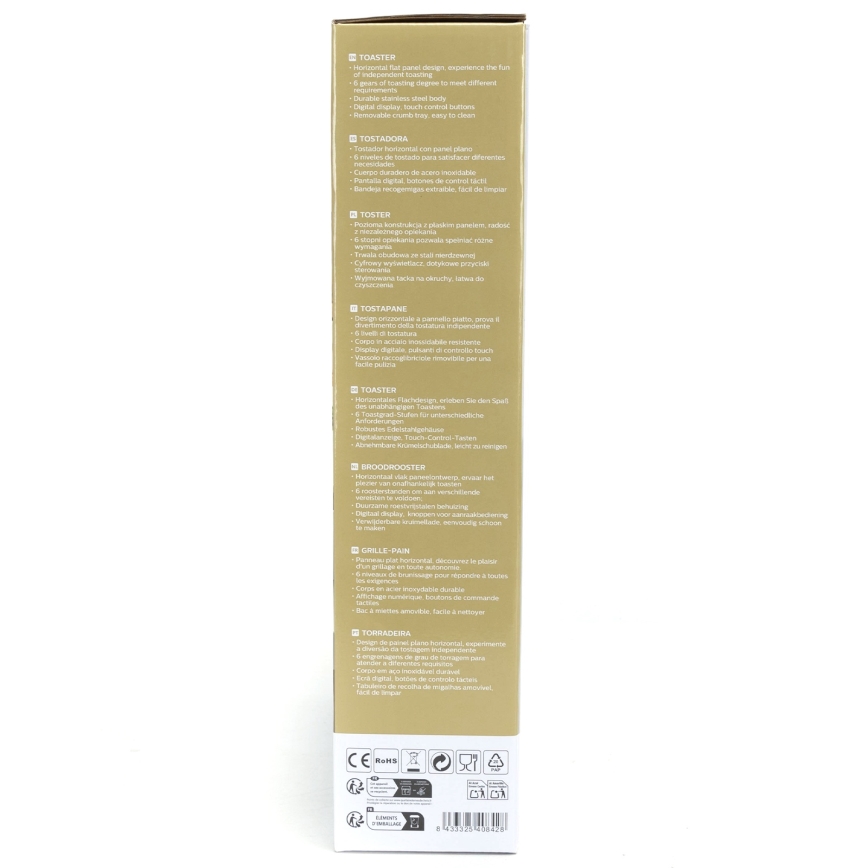 Aigostar - leivänpaahdin 840-1000W/230V mattakromi