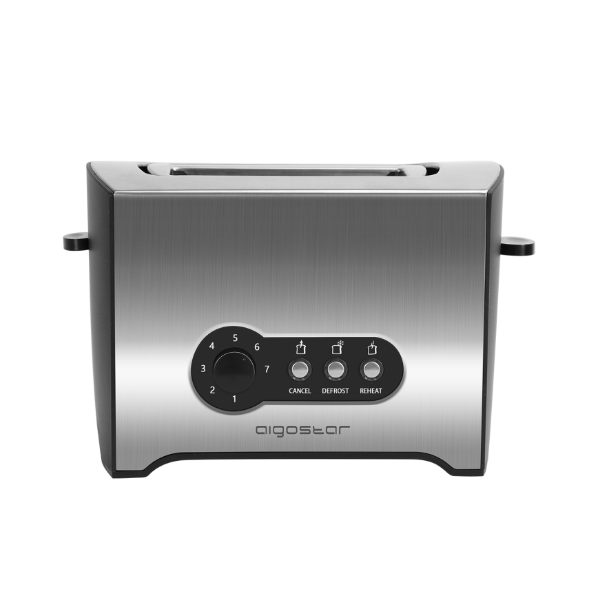 Aigostar - Leivänpaahdin kahdella aukolla 900W/230V mattakromi