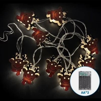 Aigostar - poroaiheinen LED-jouluvaloketju 20xLED/3xAA 3m lämmin valkoinen