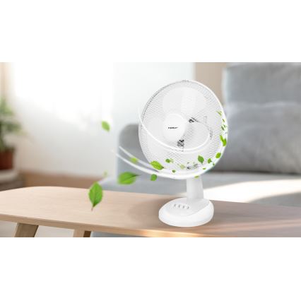 Aigostar - Pöytätuuletin 35W/230V 34 cm valkoinen