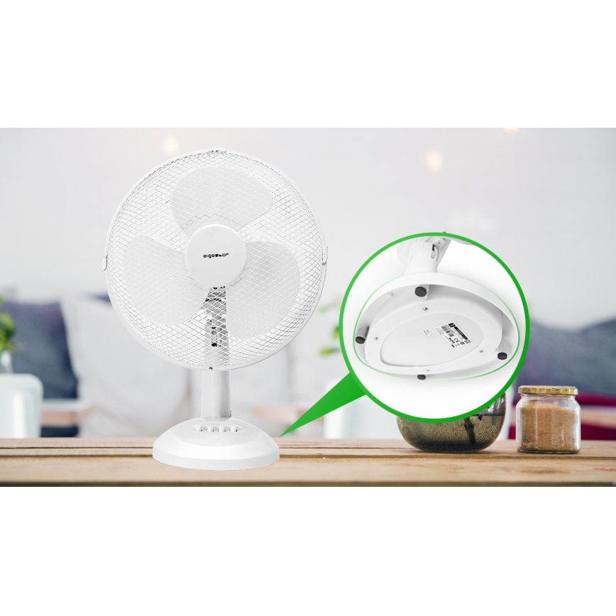 Aigostar - Pöytätuuletin 35W/230V 34 cm valkoinen