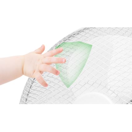Aigostar - Pöytätuuletin 35W/230V 34 cm valkoinen