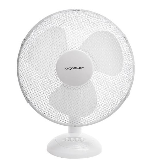 Aigostar - Pöytätuuletin 45W/230V 34 cm valkoinen