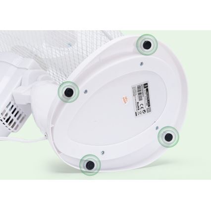 Aigostar - Pöytätuuletin 45W/230V 34 cm valkoinen