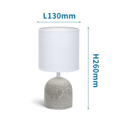 Aigostar - Pöytävalaisin 1xE14/40W/230V beige/valkoinen