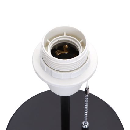 Aigostar - Pöytävalaisin USB-portilla 1xE27/40W/230V musta