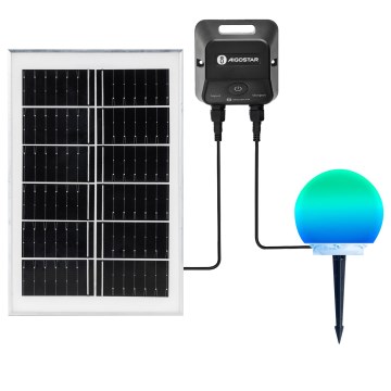 Aigostar - RGB-LED Himmennettävä ulkovalaisin MESH LED/20W/3,7V 4000 mAh 2700–6500 K IP65 Ø 20 cm