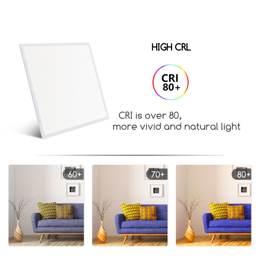 Aigostar - Riippuva LED-kattopaneeli LED/40W/230V 6500K 60x60cm valkoinen
