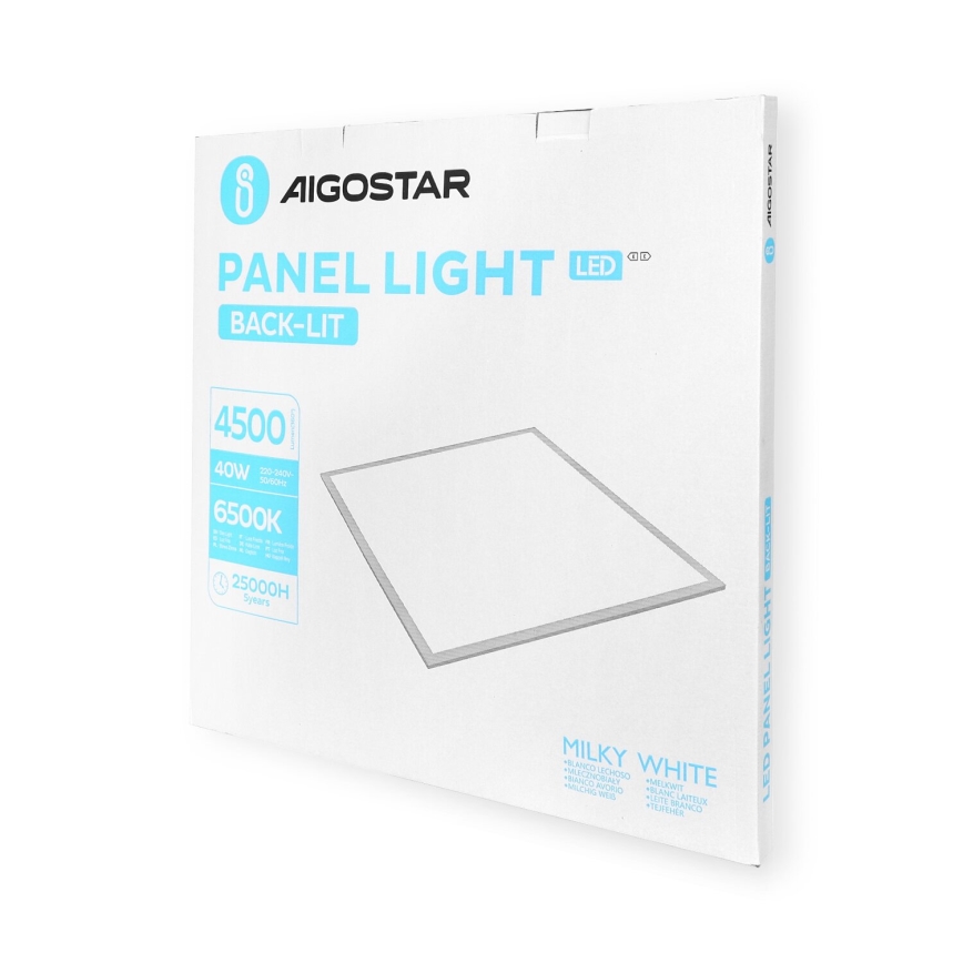 Aigostar - Riippuva LED-kattopaneeli LED/40W/230V 6500K 60x60cm valkoinen