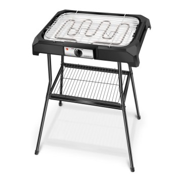 Aigostar - Sähkögrilli jalustalla 2000W/230V musta