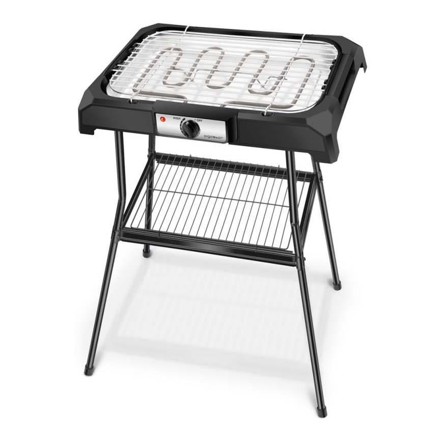 Aigostar - Sähkögrilli jalustalla 2000W/230V musta