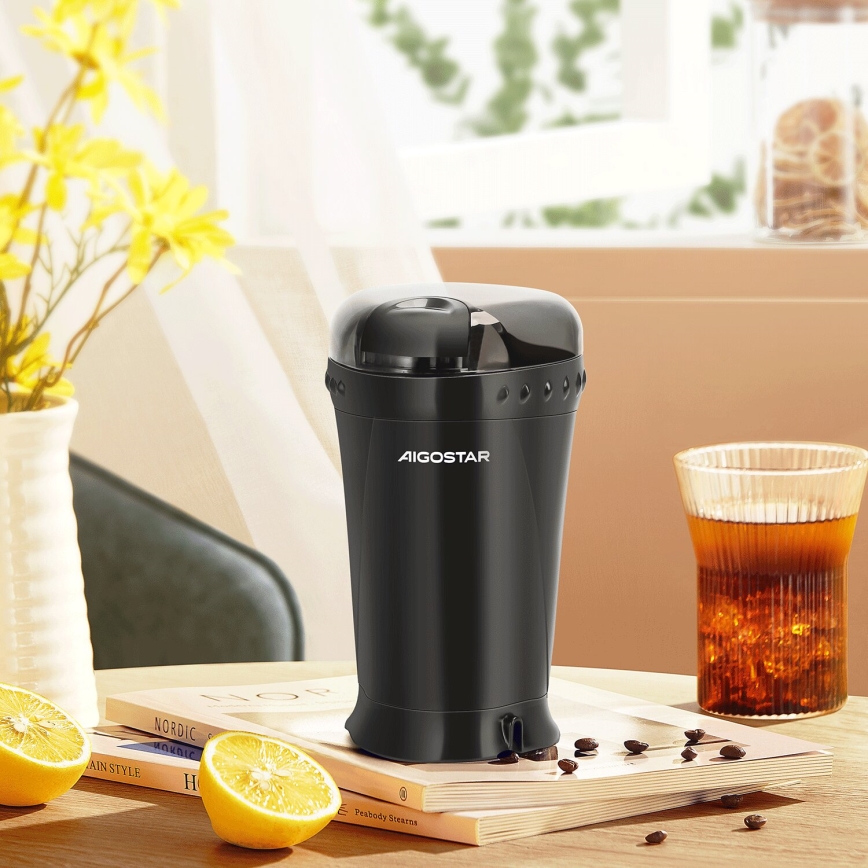 Aigostar - Sähköinen kahvipapumylly 60g 200W/230V musta