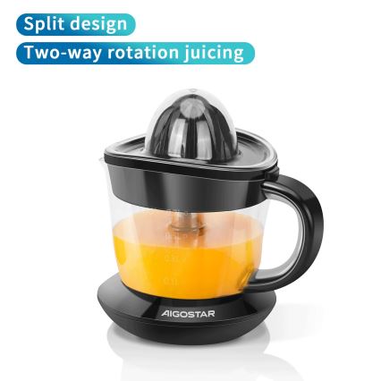 Aigostar - Sähköinen sitruspuristin 1l 40W/230V musta