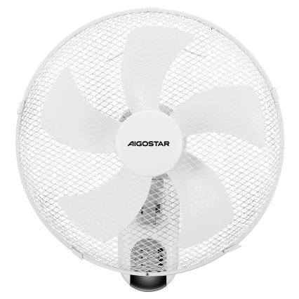 Aigostar -  Seinätuuletin 45W/230V valkoinen + kauko-ohjaus