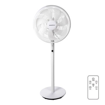 Aigostar - Seisova tuuletin 2in1 45W/230V valkoinen + kauko-ohjaus