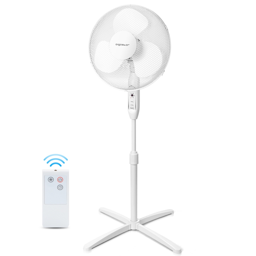 Aigostar - Seisova tuuletin 40W/230V 120 cm valkoinen