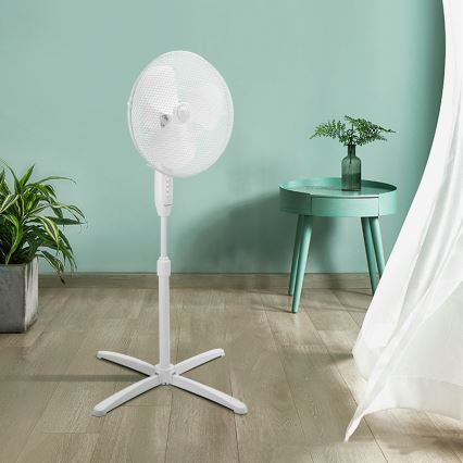 Aigostar - Seisova tuuletin 45W/230V 120 cm valkoinen