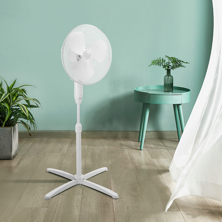 Aigostar - Seisova tuuletin 45W/230V 120 cm valkoinen