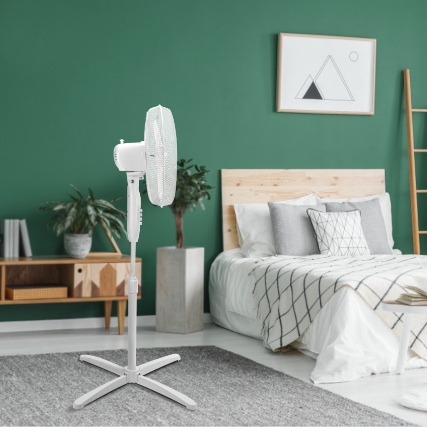 Aigostar - Seisova tuuletin 45W/230V 120 cm valkoinen