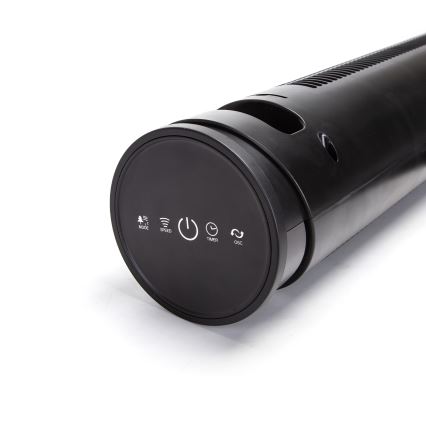 Aigostar - Seisova tuuletin 45W/230V musta + kauko-ohjaus
