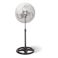 Aigostar - Seisova tuuletin 50W/230V kiiltävä kromi/musta