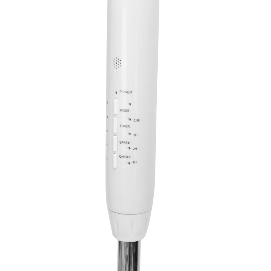 Aigostar - Seisova tuuletin 60W/230V valkoinen + kauko-ohjaus