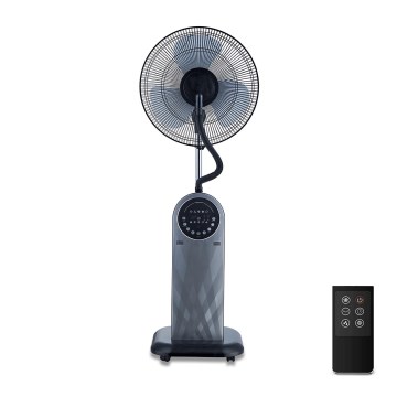 Aigostar - Seisova tuuletin Trimmauskampa koirille ja kissoille 95W/230V musta/harmaa + kauko-ohjaus