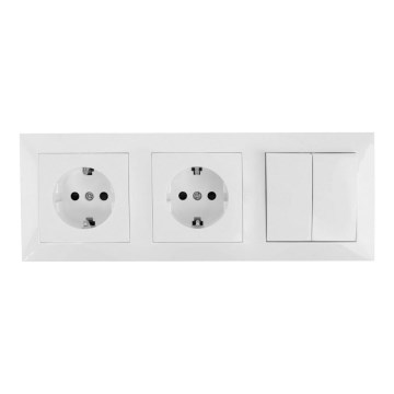 Aigostar - SET 2x Pistorasia kytkimellä 2x16A/250V