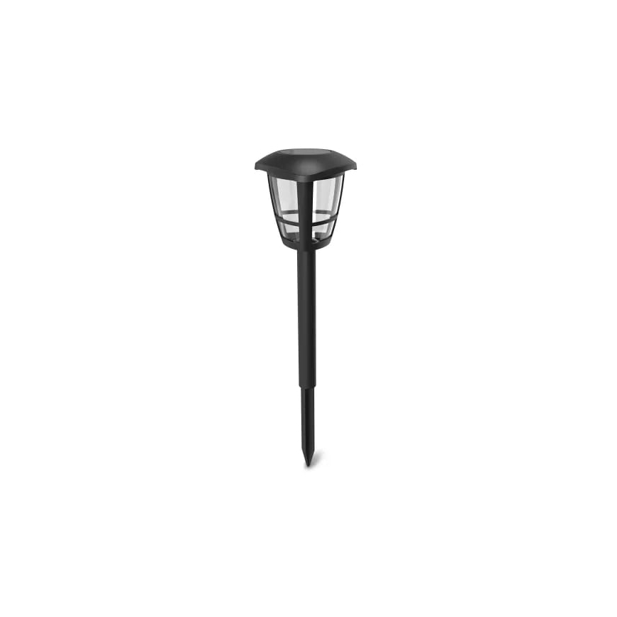 Aigostar - Setti 12 kpl LED-aurinkovalaisinta 0,06 W/2 V 33,8 cm 6500 K 100 mAh IP44 musta