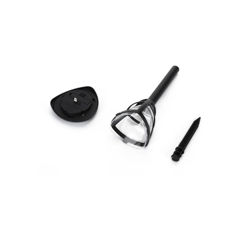 Aigostar - Setti 12 kpl LED-aurinkovalaisinta 0,06 W/2 V 33,8 cm 6500 K 100 mAh IP44 musta