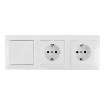 Aigostar - SETTI 2x Kodin pistorasia katkaisimella 2x16A/250V