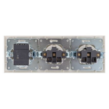 Aigostar - SETTI 2x Kodin pistorasia katkaisimella 2x16A/250V