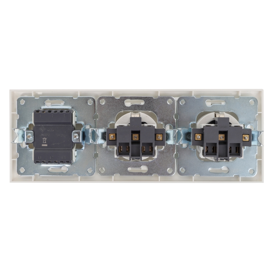 Aigostar - SETTI 2x Kodin pistorasia katkaisimella 2x16A/250V