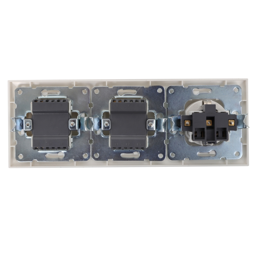 Aigostar - SETTI 2x Kotikytkin pistokkeella 1x16A/250V SCHUKO