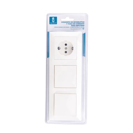 Aigostar - SETTI 2x Kotikytkin pistokkeella 1x16A/250V SCHUKO