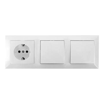 Aigostar - SETTI 2x Kotikytkin pistokkeella 1x16A/250V SCHUKO