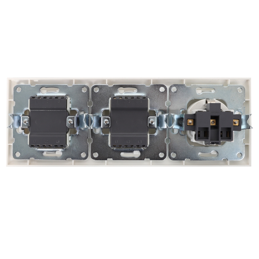 Aigostar - SETTI 2x Kotikytkin pistokkeella 1x16A/250V SCHUKO