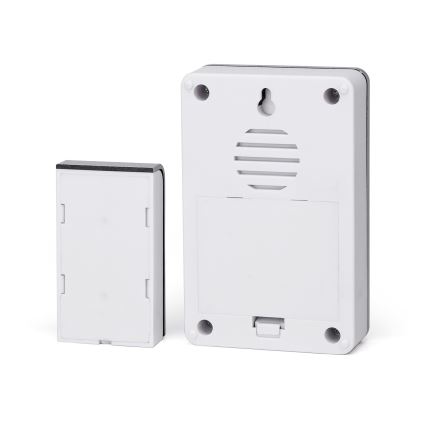 Aigostar - SETTI 2x Langaton ovikello 3xAA IP44 hopea