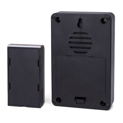 Aigostar - SETTI 2x Langaton ovikello 3xAA IP44 musta