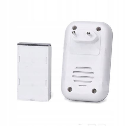 Aigostar - SETTI 2x Langaton pistokeovikello 230V/12V IP44 valkoinen