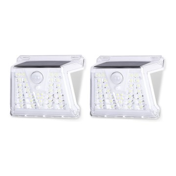 Aigostar - SETTI 2x LED-ulkoaurinkovalo anturilla LED/1,48W/3,7V IP65 1200 mAh