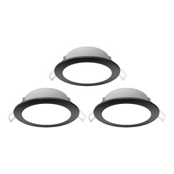 Aigostar - SETTI 3x LED upotettava ulkovalo LED/4,8W/230V 3000K IP65 musta