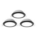 Aigostar - SETTI 3x LED upotettava ulkovalo LED/4,8W/230V 4000K IP65 musta