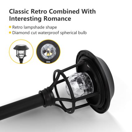 Aigostar - SETTI 4x LED-RGB-aurinkolamppu LED/0,2W/2V IP44