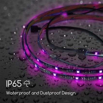 Aigostar - SETTI 4x LED RGB Himmennettävä nauha 0,5m LED/2,5W/5V IP65 + kaukosäädin